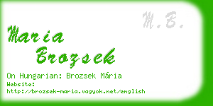 maria brozsek business card