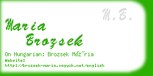 maria brozsek business card